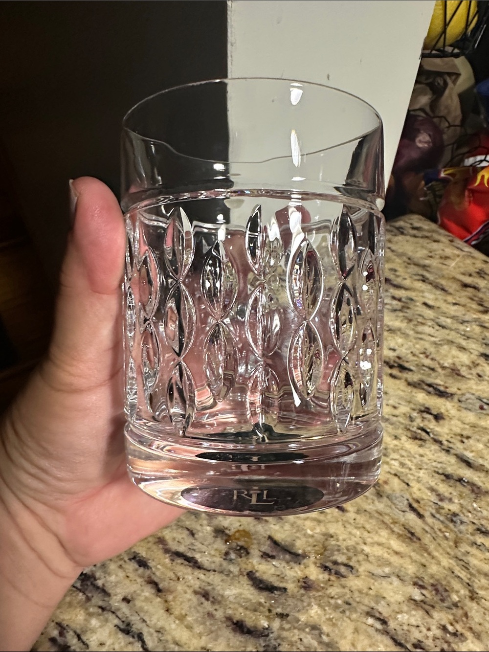 Ralph Lauren Aston Dbl Old Fnd Lead Crystal Glass - Picture 2 of 4